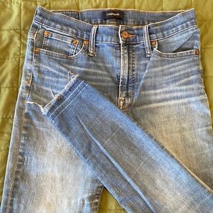 J. Crew size 28, 10” toothpick high rise skinny jeans